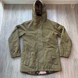 Aperture Women's Technical Parka Jacket Hooded Waterproof Floral Lined M